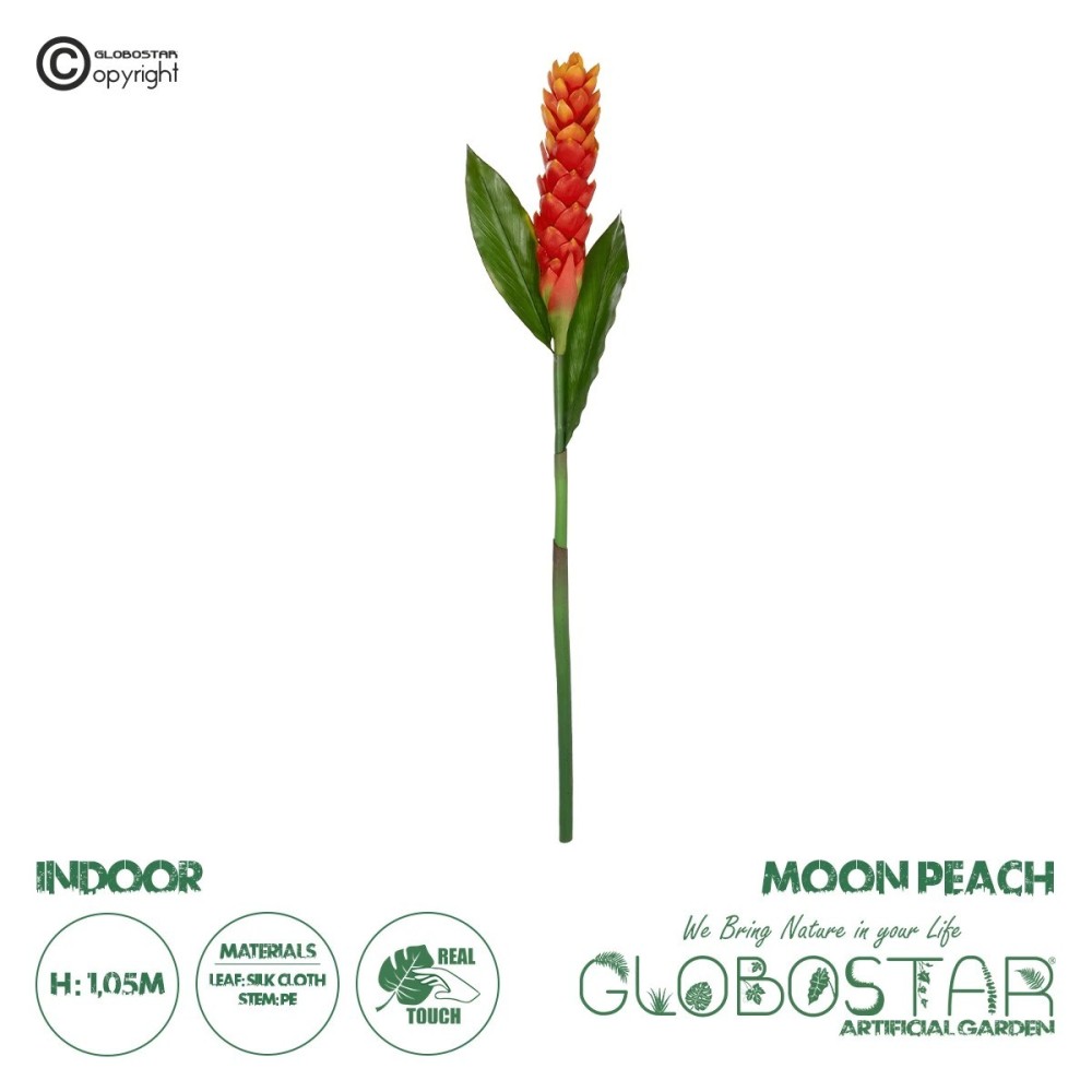 GloboStar® Artificial Garden RED MOON PEACH BRANCH 21392 Τεχνητό Διακοσμητικό Κόκκινο Κλαδί Άνθος Ροδάκινου Y105cm